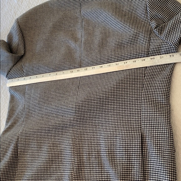 Marks & Spencer Cashmere Wool Black and White Houndstooth Blazer Short classic - Picture 9 of 16